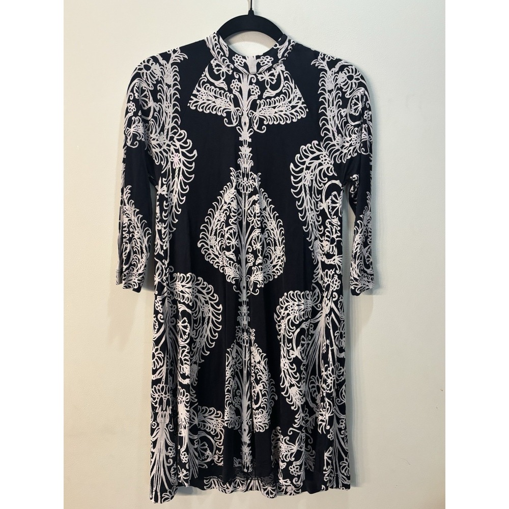 Free People New Romantics Fiesta Floral Boho Mock Neck Mini Dress Sz XS - Picture 3 of 11